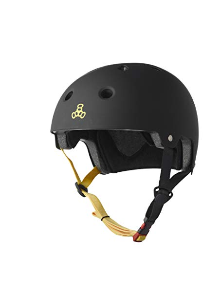 Triple Eight Certified Rubber Helmet (Black, Large/X-Large)