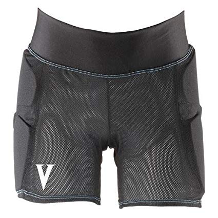 Vigilante Light Padded Shorts with Tailbone and Hip Padding for Snowboarding, Skiing, Skateboarding | Women's Version | Black
