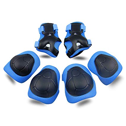 Kids Protective Gear SKL Knee Pads for Kids Knee and Elbow Pads with Wrist Guards 3 In 1 for Skating Cycling Bike Rollerblading Scooter [Upgraded Vistion 3.0]